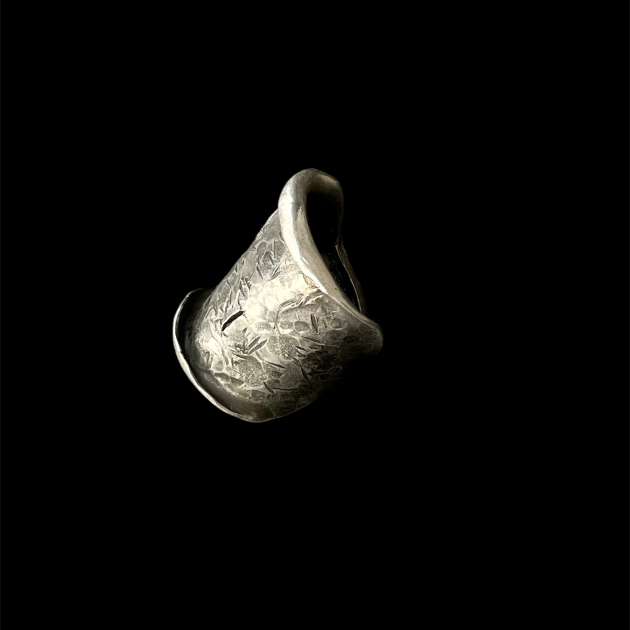 Contemporary silver SPOON ring