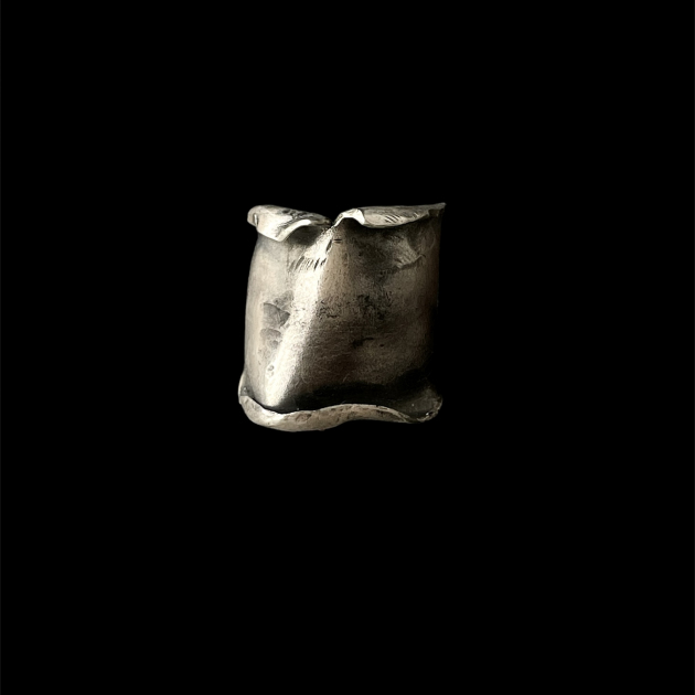 Contemporary silver SPOON ring
