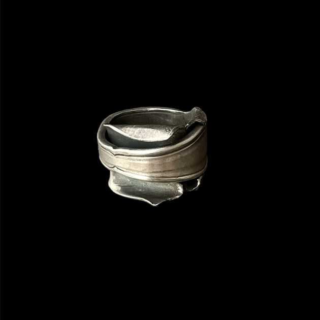 Contemporary silver SPOON ring