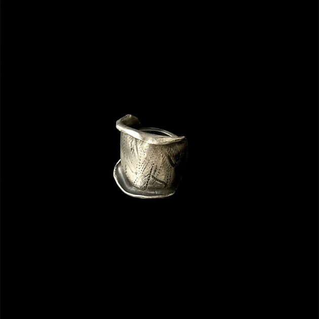 Contemporary silver SPOON ring