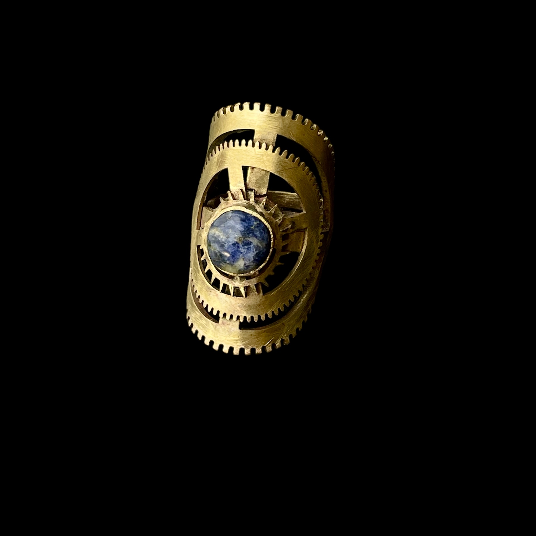 Gear Ring with Lapis Lazuli stone - Image 5