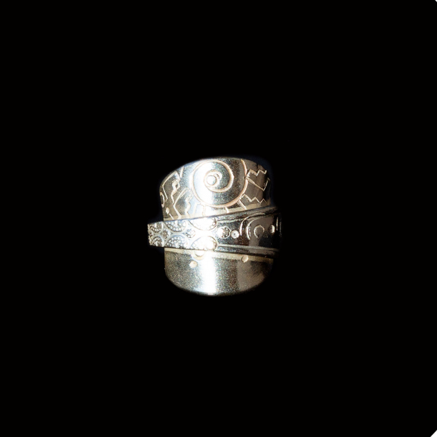 Silver spoon ring model 3