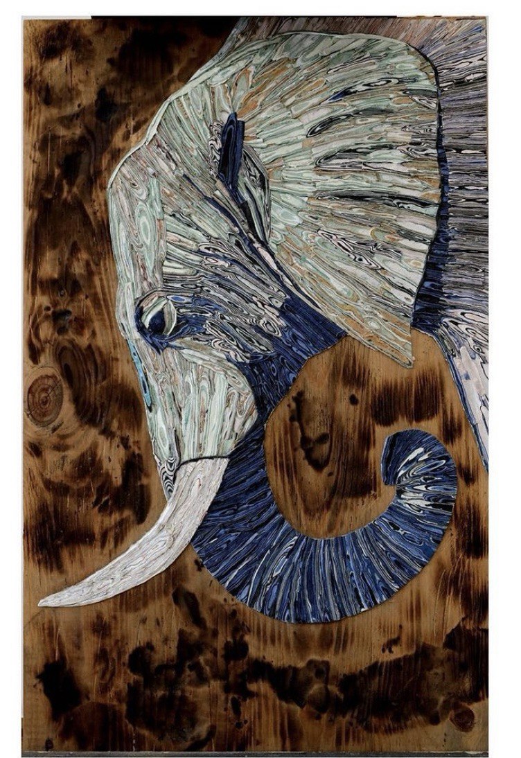 Indian elephant 96×45 cm - Image 2