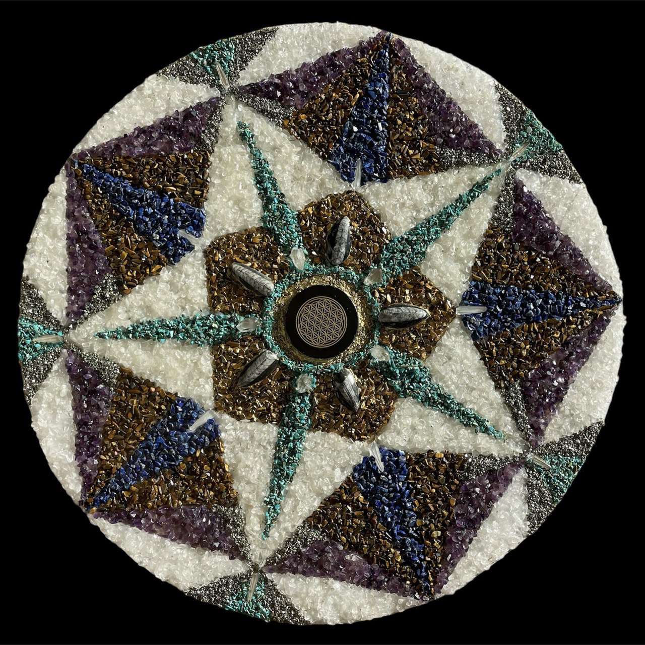Stones mandala “Flower of life" diameter 50 cm