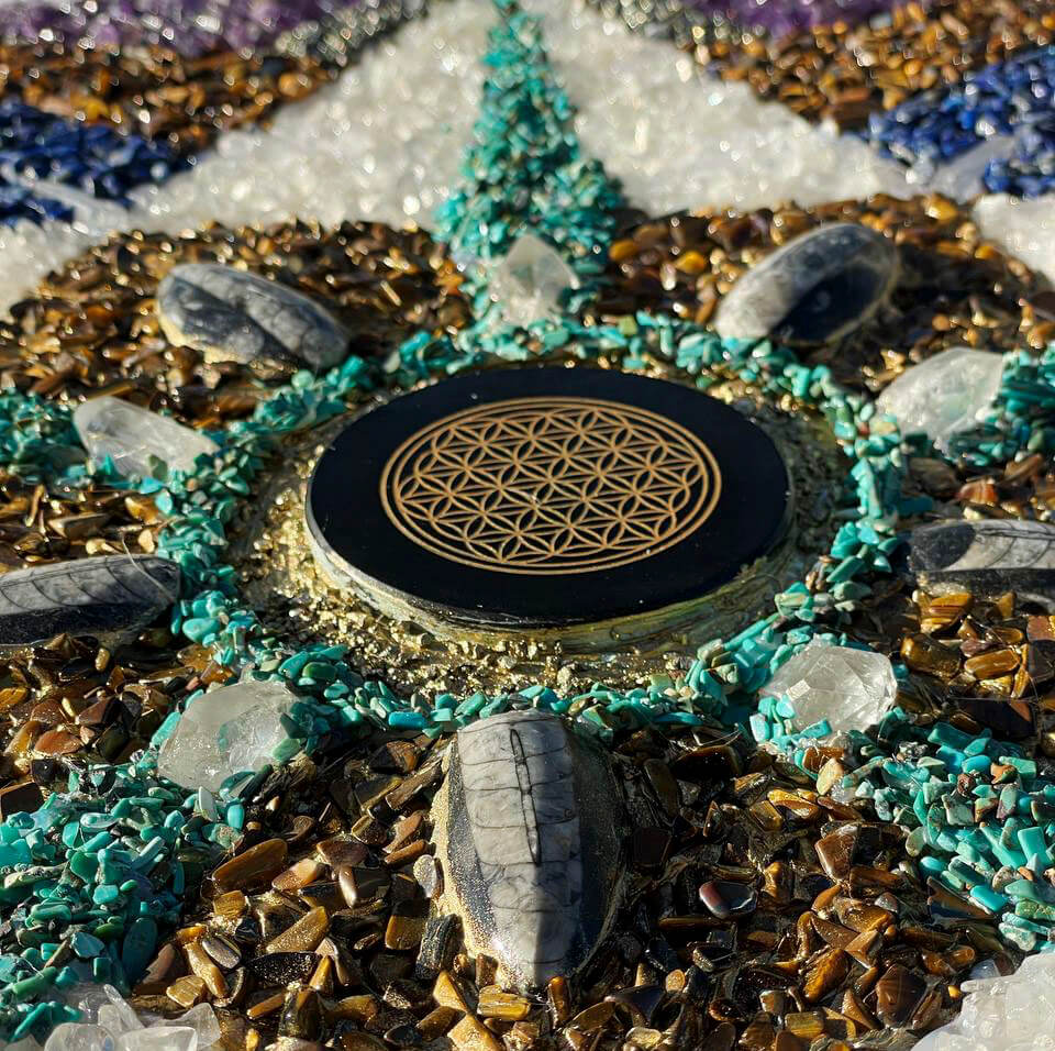 Stones mandala “Flower of life" diameter 50 cm - Image 9