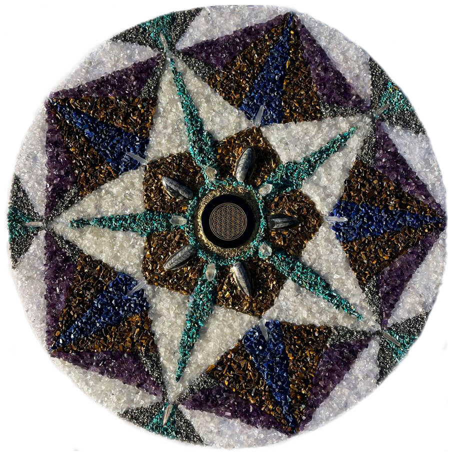 Stones mandala “Flower of life" diameter 50 cm - Image 8
