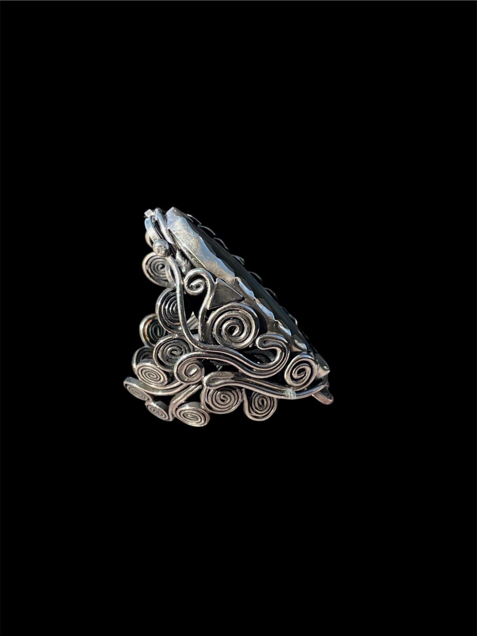 Natural Labradorite Silver Ring - Image 2